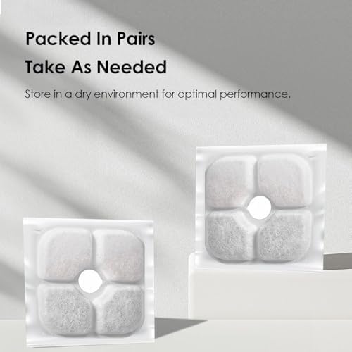 24-Pack Cat Water Fountain Filter Compatible With Cat Pixi Water Fountain Filter Replacement Triple Action Water Filter, 4 Pump Tubes 1 Hard Brush - Image 5