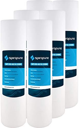 SpiroPure SP-DD-6010-20BB 20x4.5 BB Sediment Water Filter SDC-45-2010 (6PK) by SpiroPure
