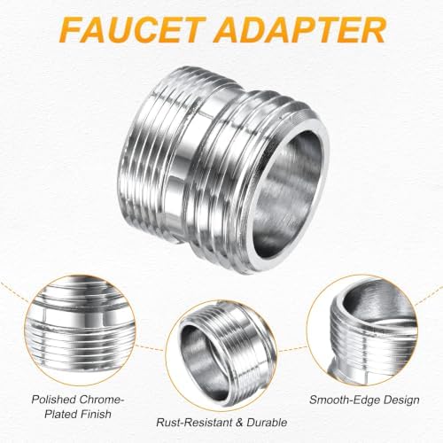 M METERXITY 2-Pack Faucet Adapter, M20 Male to G1/2 Male, for Kitchen - Image 2