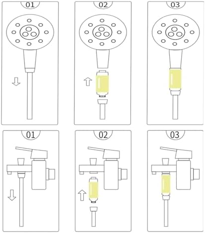 Vitamin C Shower Head Filter for Hard Water Filter Shower Aromatherapy Replacement Cartridge Bathroom Accessories Remove Chlorine Fluoride Heavy Metals Improves Skin Condition Protects Hair Milk - Image 6