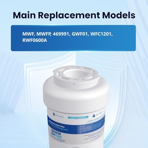 GOLDEN ICEPURE RWF0600A Refrigerator Water Filter Replacement for GE MWF, MWFP, GWF, HDX FMG-1, Kenmore 9991, GSE25GSHECSS, Refrigerator Water Filter 4PACK - Image 3