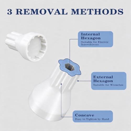 3-in-1 Filter Removal Tool & 2 Inlet Filters Kit Compatible with Rinnai Water Heaters, Works with Power Drivers, Wrenches or Hand Grip for Easy Maintenance - Image 3