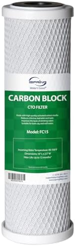 iSpring FC15 CTO Carbon Block Water Filter for Under Sink Filtration System by iSpring