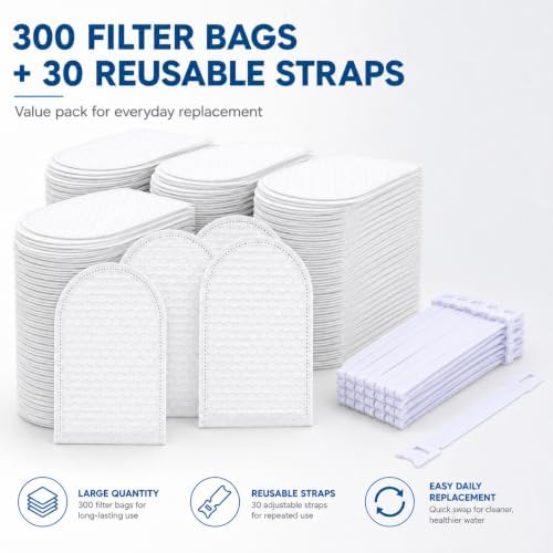 300 Pack Universal Faucet Filter Bags, 1000 Mesh Replaceable Tap Water Filter Sleeves for Kitchen & Bathroom Sink, Food Grade Non-Woven Sediment Filter for Rust, Sand, Limescale and Impurities - Image 5