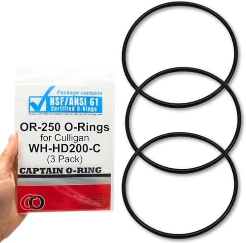 Captain O-Ring - OR-250 Filter O-Ring (3 Pack) (Replacement for Culligan WH-HD200-C, 3M 3WH-HD-S01, Dupont WFAO100, 3M AP801B/T, AP802B/T, Hydronix HF45, etc) by CaptainO-Ring