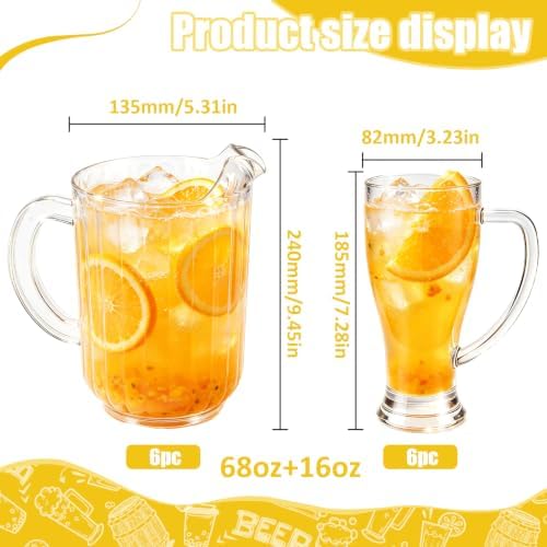 Plastic Beer Pitcher with Handle for Water Tea - Image 2