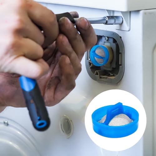 8pcs Water Inlet Valve Filter for Washer, 0.8in, Blue - Image 3