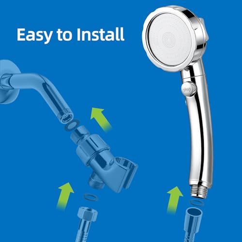 High Pressure Handheld Shower Head with ON/OFF Pause Switch 3 Spray Modes Water Saving High Pressure Shower Heads,Detachable Showerhead Equipped - Image 6