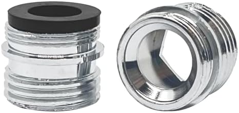 2 Pcs 20mm Male to G1/2 Male Thread Metal Faucet Adaptor,Brass Kitchen Sink Aerator Adapter,For Connecting Water Filter,Garden Hose,With Gaske by ZLYY