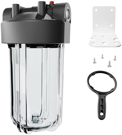 10" x 4.5" Clear Whole House Water Filter Housing by Purcooflow