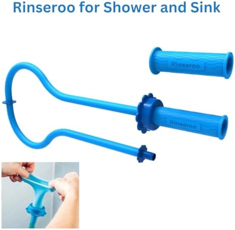 Rinseroo Bundle | Slip-On, No-Install Shower Hose (6 Foot) and Replacement Hose Connectors (3 pack) for Shower Cleaning, Babies, and Hair - Fits Showerheads/Sinks up to 4" - Image 2
