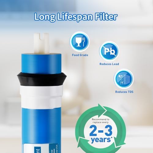 PureDrop PDR-ROM50 Reverse Osmosis RO Membrane Replacement 50 GPD, Fits Standard Under Sink RO Drinking Water Filter System - Image 4