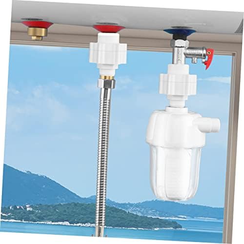 Home Water Faucet Filter System for Shower Heads White Plastic - Image 4