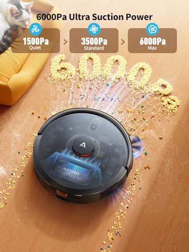 Robot Vacuum and Mop, Self-Emptying Robot Vacuum Cleaner with 5000Pa Suction, Laser Navigator with Smart Mapping Robotic Vacuums, 150Mins Runtime,Schedule,App Alexa Control for Carpet/Pet Hair,Q10 pro - Image 2