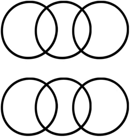 6Pcs Black Rubber O-Ring Set, 3.5" O.D., 0.14" I.D., for Reverse Osmosis Water Filter Housings by Sexyppl