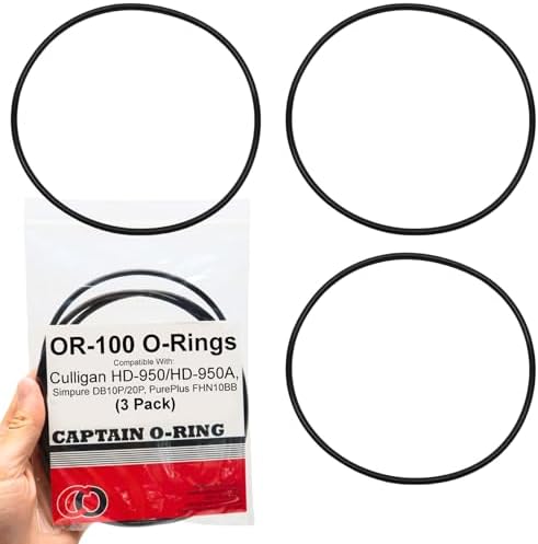 Captain O-Ring - Culligan Compatible OR-100 O-Ring Replacement for Big Blue Filter Housing Buna-N ORing (3 Pack) [Also Compatible with Simpure DB10P/DB20P, PurePlus FHN10BB] by CaptainO-Ring