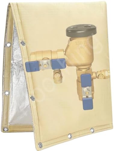 Hooshing Backflow Preventer 2-Way Opening Pipe Insulation Cover 16" W x 20" H Faucet Water Well Pump Sprinkler Cover Freeze Rust Protection Outdoor Weather by Hooshing
