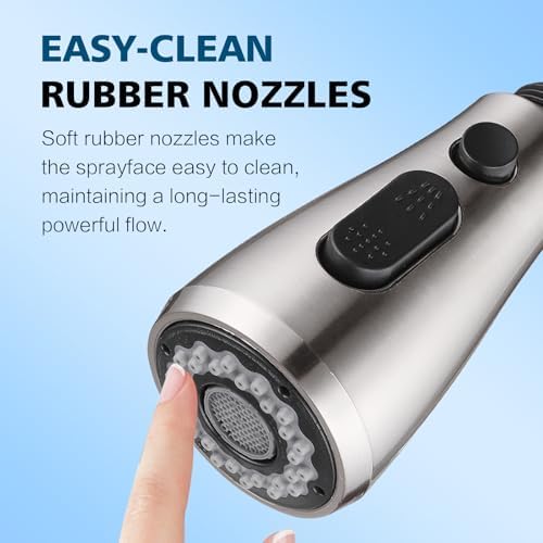 Kitchen Faucet Head Replacement 2 Modes with 12 Adapters, Pull Down Spray Head for Kitchen Faucet, Kitchen Sink Sprayer Replacement Compatible with Moen, American Standard, Kohler Faucets - Image 4