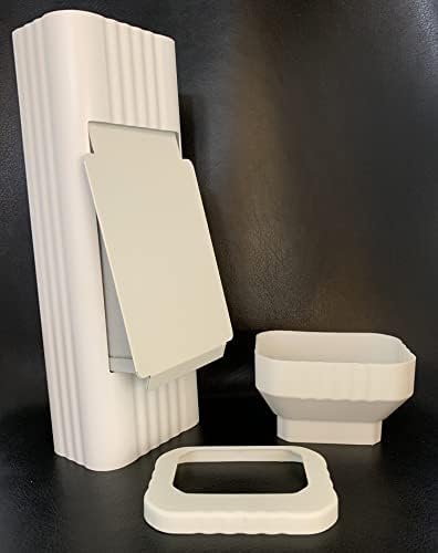 Aquabarrel Downspout Filter 2x3 Downspout | Best Downspout Filter | Enclosed Gutter Filter (White) by Aquabarrel