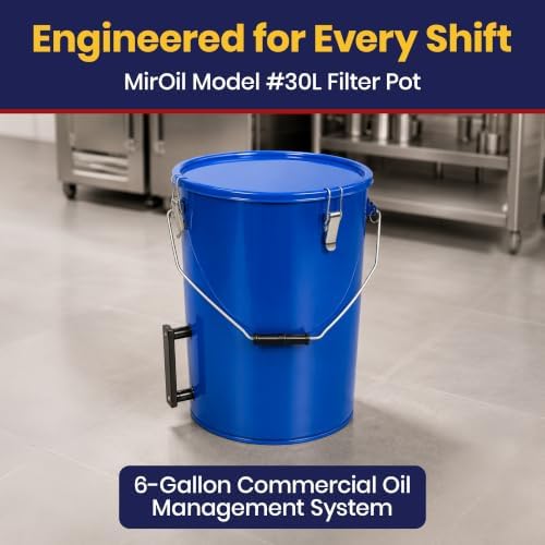 MirOil 6 Gallon Blue Oil Grease Bucket & Filter Pot - Image 3