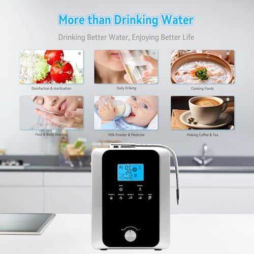 Water Ionizer and Water Purifier Machine,PH 3-11 Alkaline Acid Water Machine,Up to -800mV ORP, 8000 Liters Per Filter,11 Plate Electrode,Regulation Valve to Control PH and ORP/Auto-Cleaning - Image 2