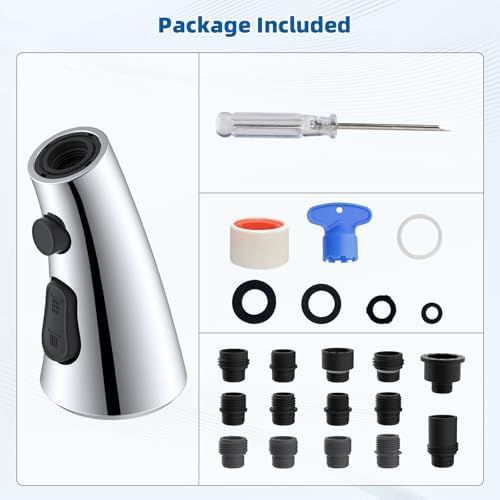 Hibbent cUPC Certified Curved Pull Down Kitchen Faucet Head Replacement - Image 4