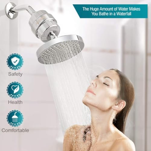 ADOVEL High Output Shower Head & Hard Water Filter, 15-Stage Shower Filter - Image 4