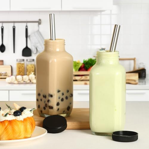 CUCUMI 24pcs 16oz Glass Juice Bottles with Lids - Image 5