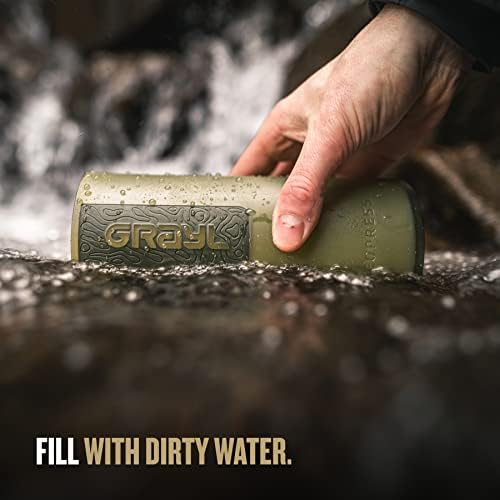 GRAYL GeoPress 24 oz Water Purifier & Water Filter Bottle, Olive Drab - Image 4