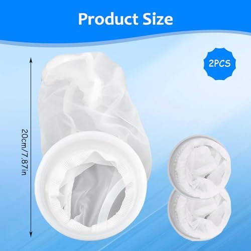 2PCS Rain Water Filter 8 Inch Stretchy Nylon Lid Filter for IBC Tote Container, Reusable IBC Tank Cover for Rainwater Harvesting, Debris Filtration - Image 3