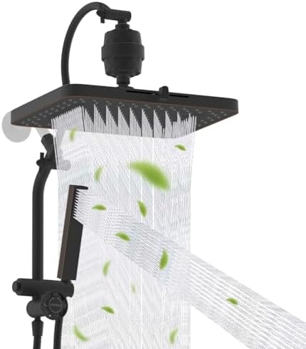 Hibbent 5-spray Filtered Showerhead, 4-Spray Shower Wand, Oil-Rubbed Bronze by Hibbent