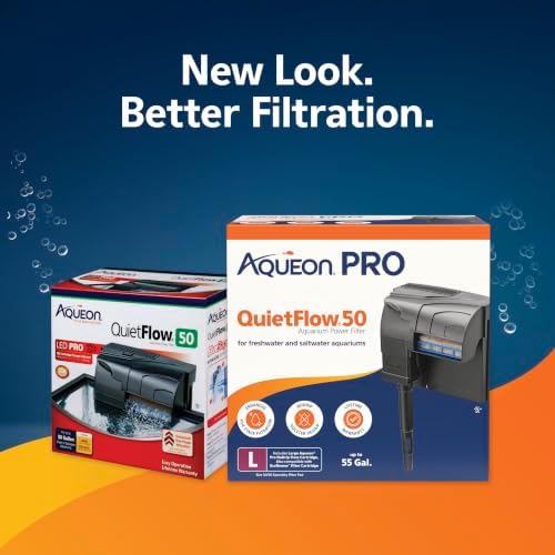 Aqueon QuietFlow 50 LED PRO Aquarium Fish Tank Power Filter For Up To 50 Gallon Aquariums - Image 2