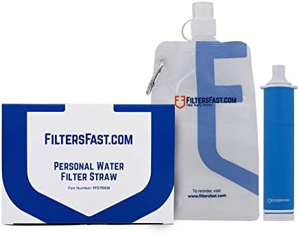 FiltersFast FFSTRAW Water Filter Straw with Filtered Water Bottle for Drinking Water, Travel, Camping, Hiking, Outdoor, Portable - Image 4