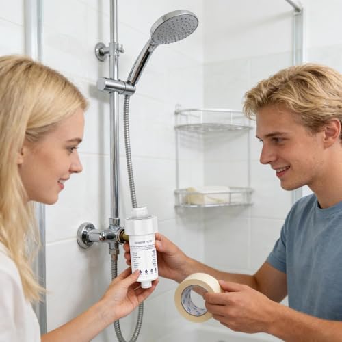 Water Filter for Faucet 2 Replaceable Cores Included Tight Fit - Image 2