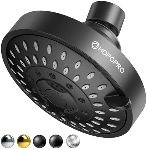 High Pressure Shower Head, HOPOPRO 5-Mode Fixed Showerhead, NBC Recommended by HOPOPRO