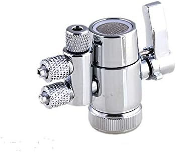 2 Way Kitchen Faucet Diverter Valve/Splitter with Female M22(≈22mm) Thread and 1/4 OD RO Tubing outlet for Counter water Filter by Home