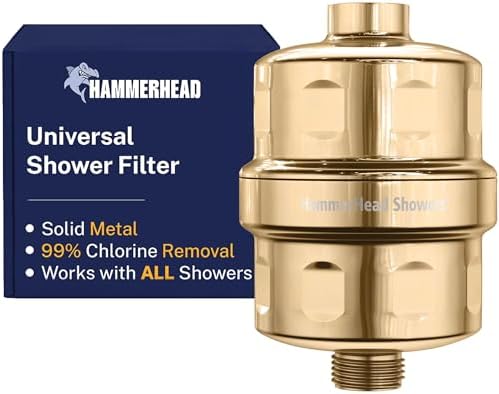 Hammerhead Metal Shower Head Filter, KDF-55 Removes Chlorine & Chemicals by HammerHeadShowers