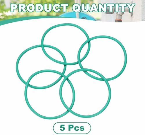 HARFINGTON 5 Pcs Fluorine Rubber O-Rings 48mm OD 43.2mm ID 2.4mm Width Round Sealing O Ring Seal Gasket for Industrial Engines Plumbing Faucet Hose Automotive - Image 3