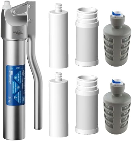 Membrane Solutions Portable Stainless Steel UF Water Filter P1 and Replacement Filter by MembraneSolutions