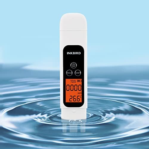 INKBIRD Digital TDS Meter 3-in-1 Water Tester Temp EC Monitor 0-4995ppm by Inkbird