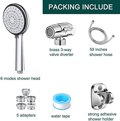 Sink Sprayer Attachment for Faucet,6 Mode Shower Head,Extension Sink Hose Sprayer for Shower,Pet Washing,Bathtub,Kitchen Faucet, Garden Rinse,Utility Laundry Tub - Image 7
