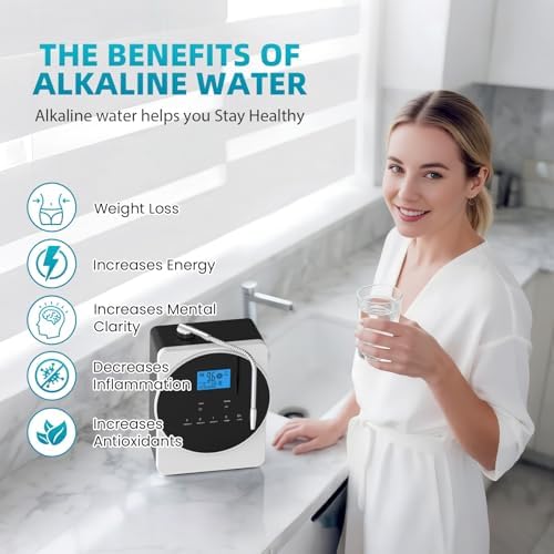 Alkaline Water Ionizer Machine, Water Machine PH 3.5-10.5 for Alkaline & Acidic Water, 11 Titanium Plates, Up to -600mV ORP, 12,000L Filter, 6 Water Settings, Auto-Cleaning, Intelligent Voice - Image 3