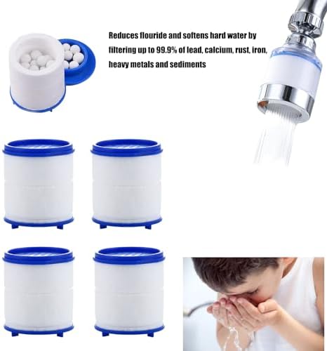 5 Pack Sink Water Faucet Filter Cartridge Replacements,Sink Water Filter Replacement Cartridge,Faucet Water Filter, Removes Chlorine Fluoride Heavy Metals - Image 2