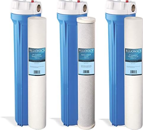 Bluonics Powerful Whole House & Well Water System 55W UV Ultraviolet w/Sediment & CTO Carbon with Solid Blue Housing 2.5"x20" Ideal for Residential and Commercial Use with City/Municipal or Well Water - Image 6