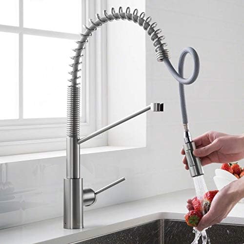 KRAUS Oletto Commercial Style Single Handle Pull Down Kitchen Faucet with QuickDock Top Mount Installation Assembly in Chrome, KPF-2631CH - Image 6