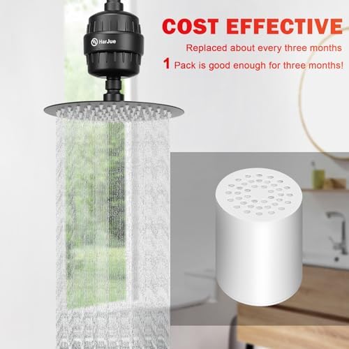 15 Stage Shower Filter Replacement Cartridge, Universal High Output Shower Filter for Hard Water Remove Chlorine and Harmful Substances, Body Caring, 1 Pack - Image 4