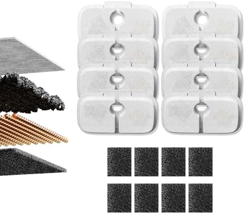 PETLIBRO Dockstream Cat Water Fountain Filters, 8 Pack PETLIBRO Water Fountain Filters for Cat Fountain WF106/116/105/115/005/305, Pet Water Fountain Filter Replacement, 4-Month Supply by Unknown