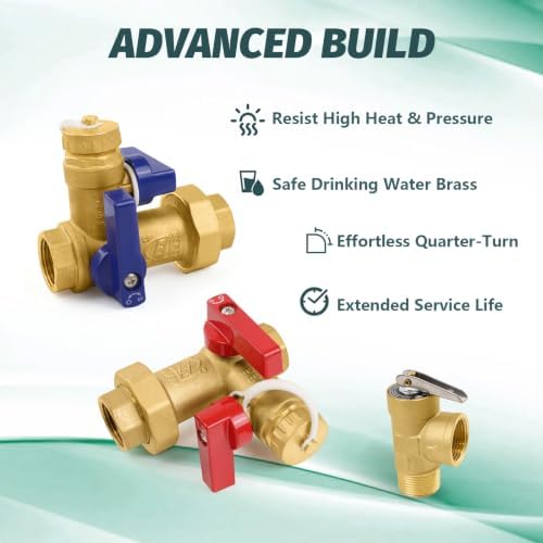 1 Set Niikappu Tankless Water Heater Service Valve Kit-FIPxFIP(TOOL028-1) - Image 3