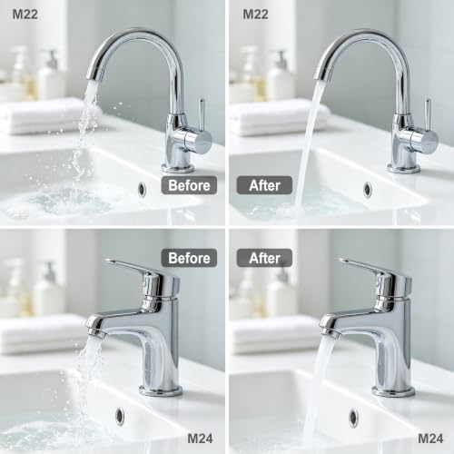 Faucet Aerator Flow Restrictor Insert, Universal M22/M24, 20-Pack - Image 4