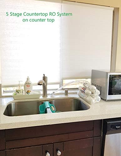 Countertop Portable Universal 5-Stage Reverse Osmosis RO Purification Water System with DI Deionizing Mixed Bed (Close to 0 PPM) postfilter, Build in USA - Image 3